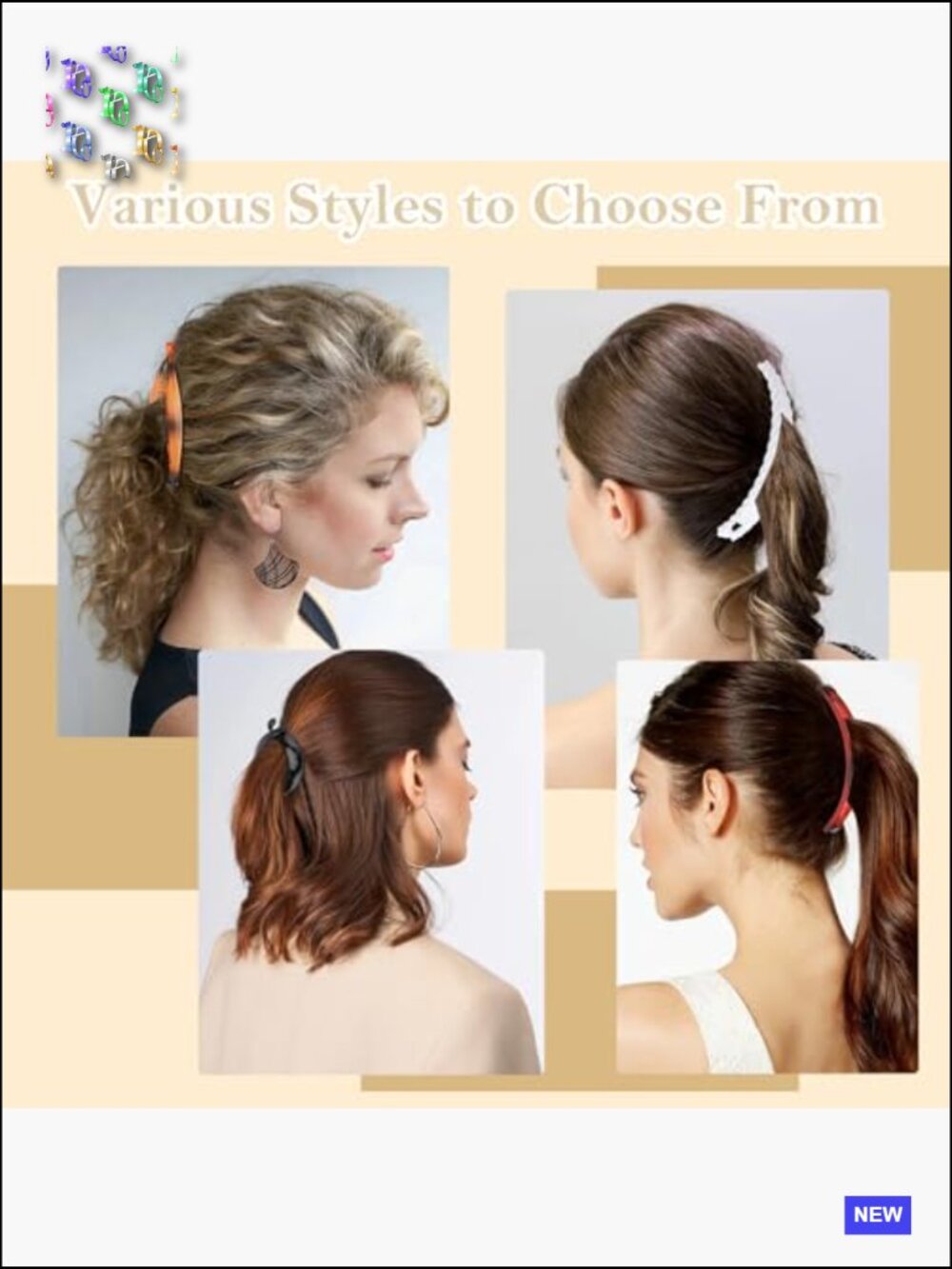 21pcs Banana Hair Clips Set Strong Hold Workout Thick Hair Volumizing Claw - Picture 3 of 6